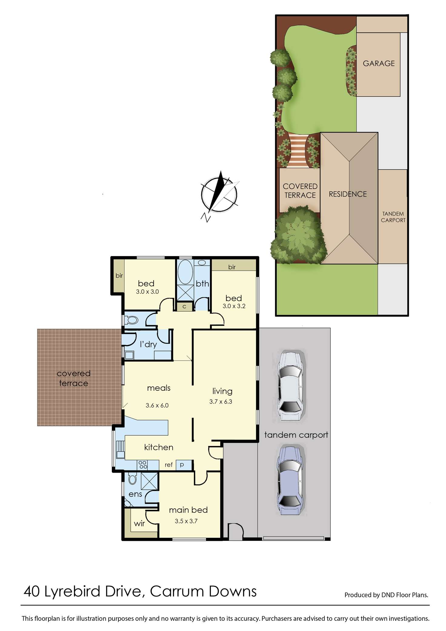 Floorplan of Homely house listing, 40 Lyrebird Drive, Carrum Downs VIC 3201