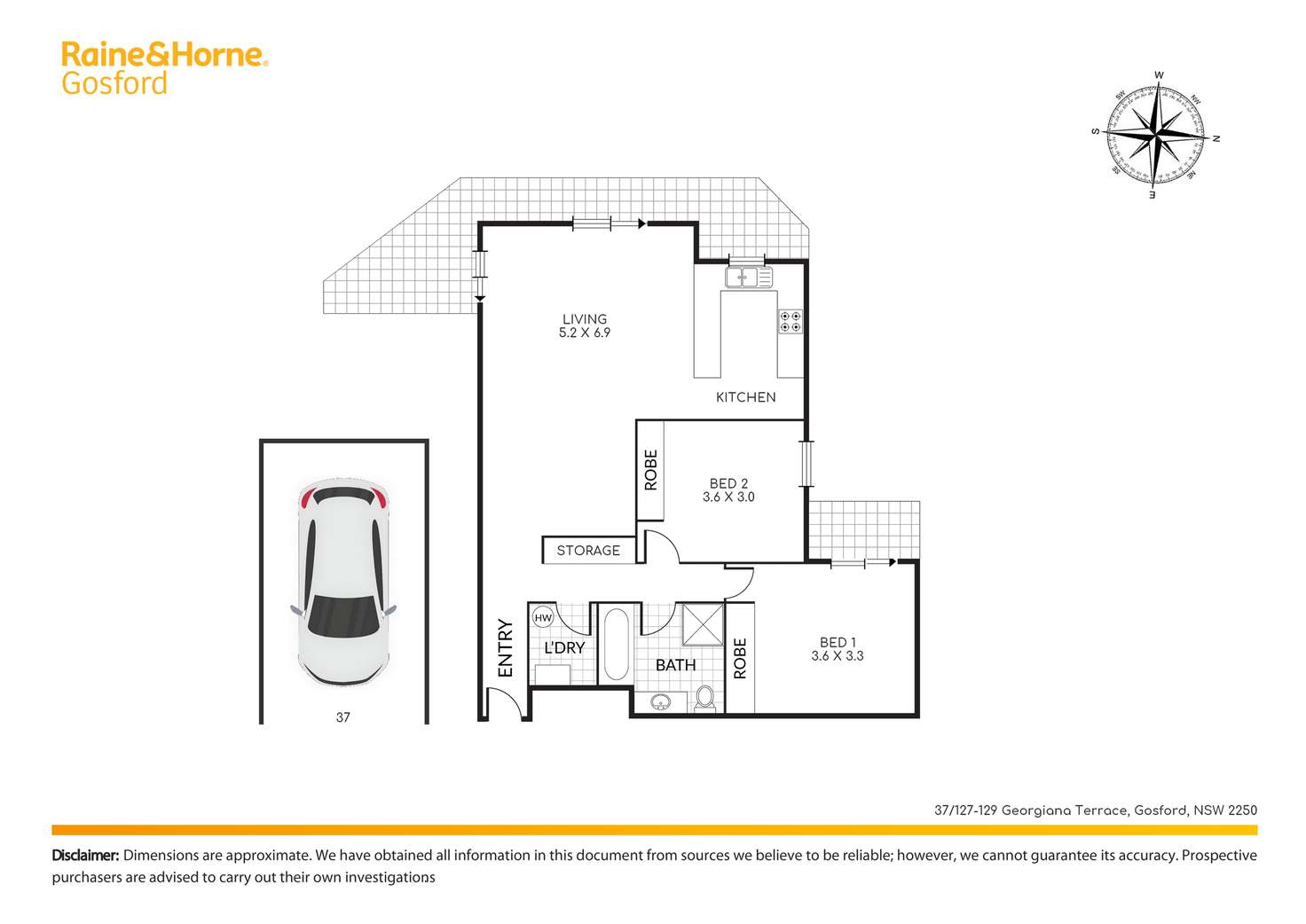 Floorplan of Homely apartment listing, 37/127-129 Georgiana Terrace, Gosford NSW 2250