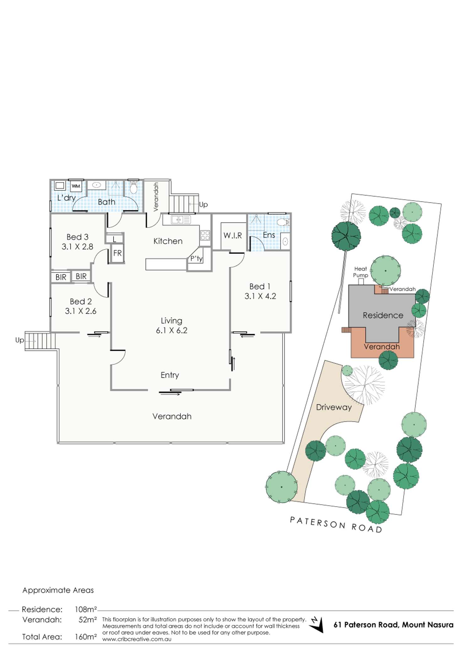 Floorplan of Homely house listing, 61 Paterson Road, Mount Nasura WA 6112