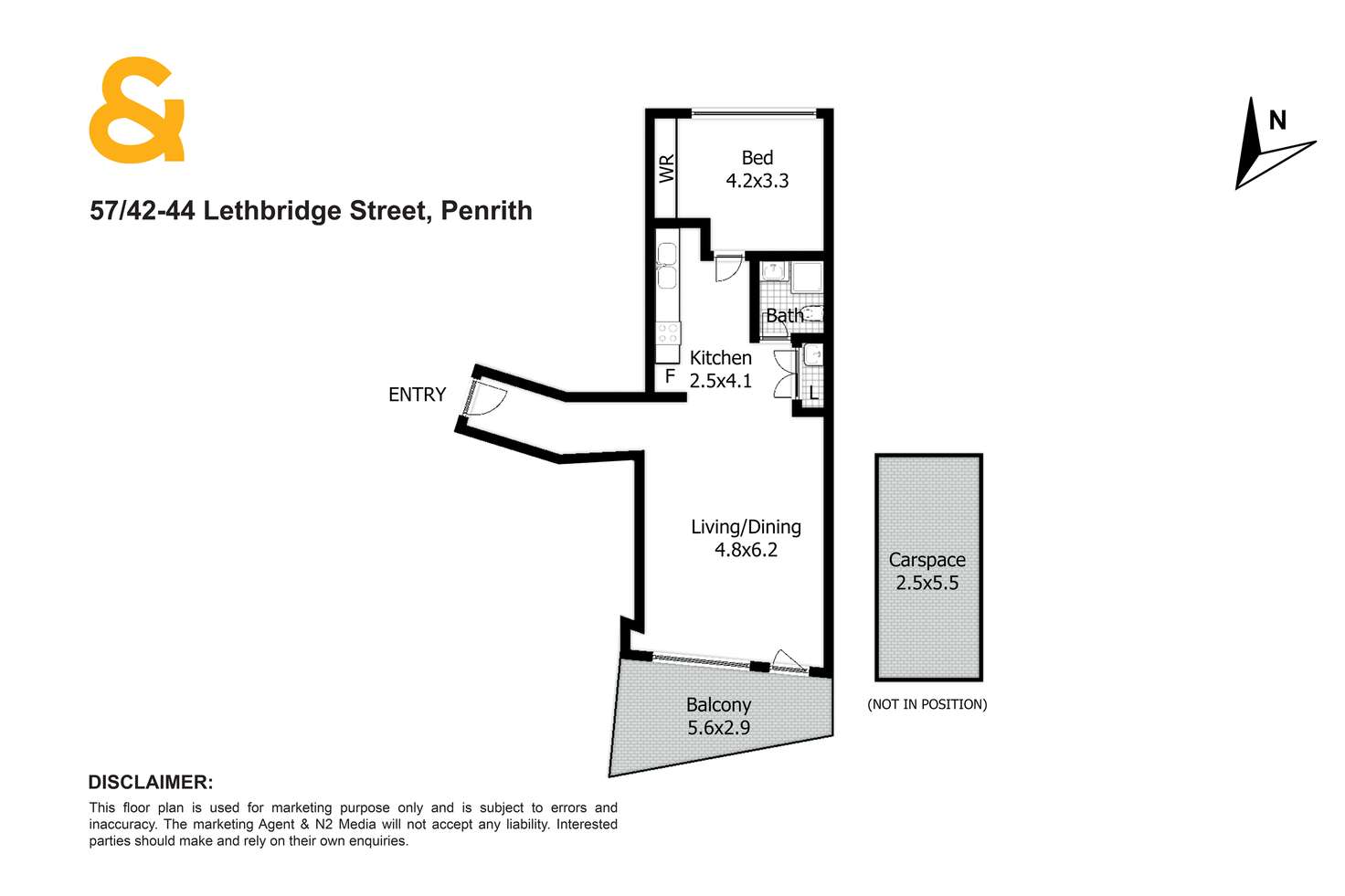 Floorplan of Homely unit listing, 26/42-44 Hope Street, Penrith NSW 2750