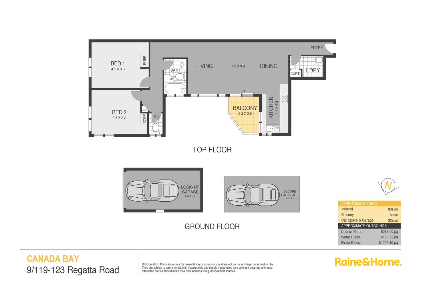Floorplan of Homely apartment listing, 9/119-123 Regatta Road, Canada Bay NSW 2046