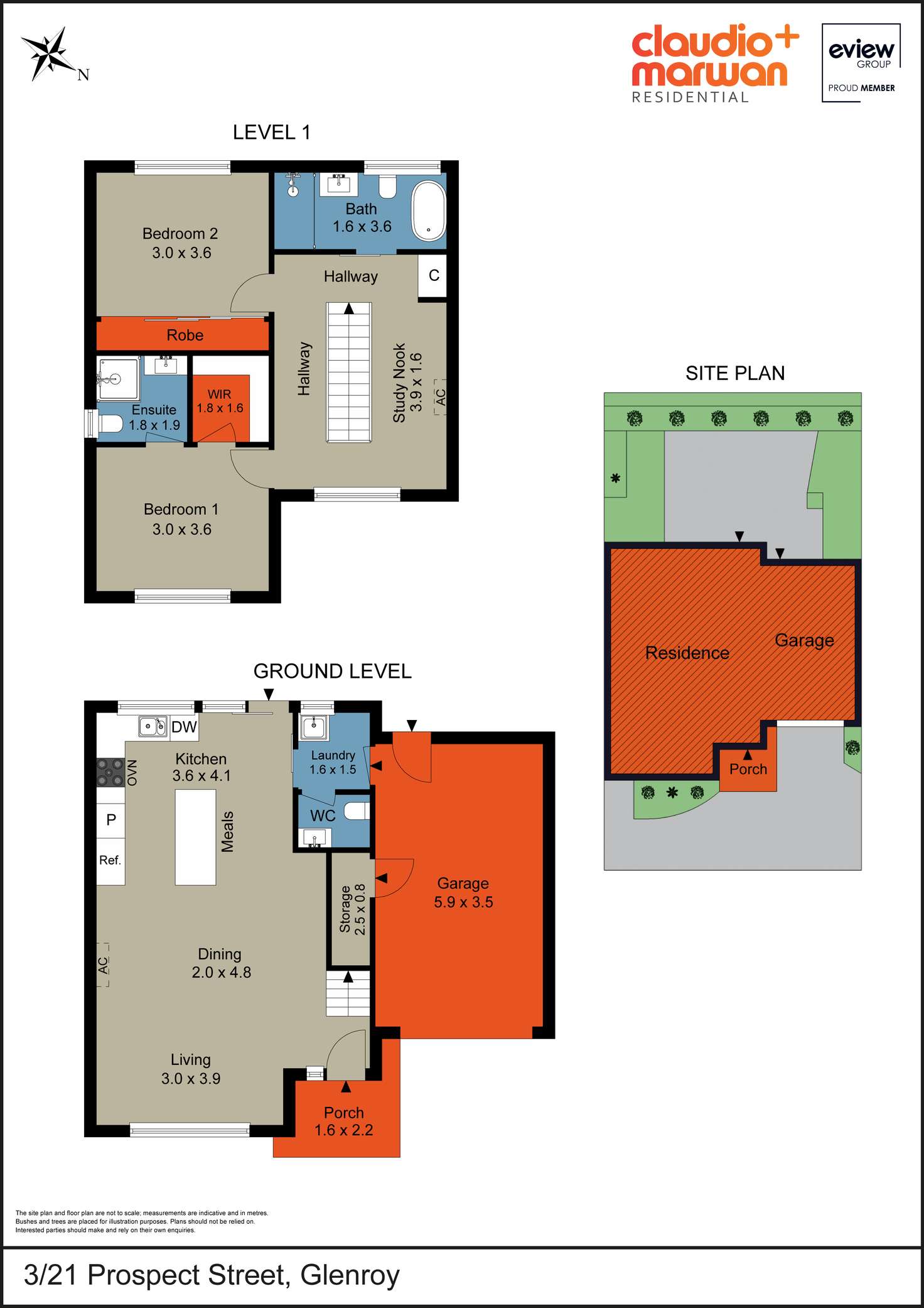 Floorplan of Homely townhouse listing, 3/21 Prospect Street, Glenroy VIC 3046