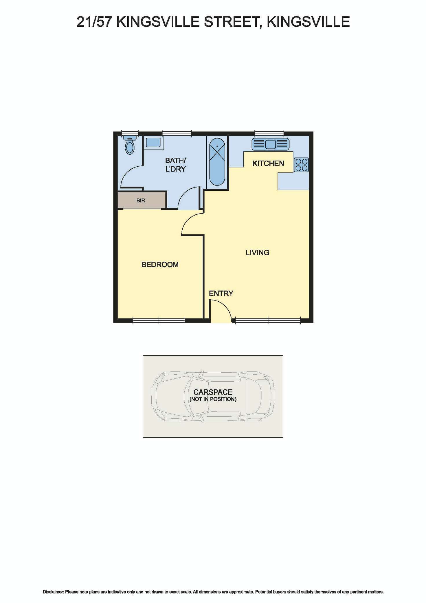 Floorplan of Homely apartment listing, 21/57 Kingsville Street, Kingsville VIC 3012