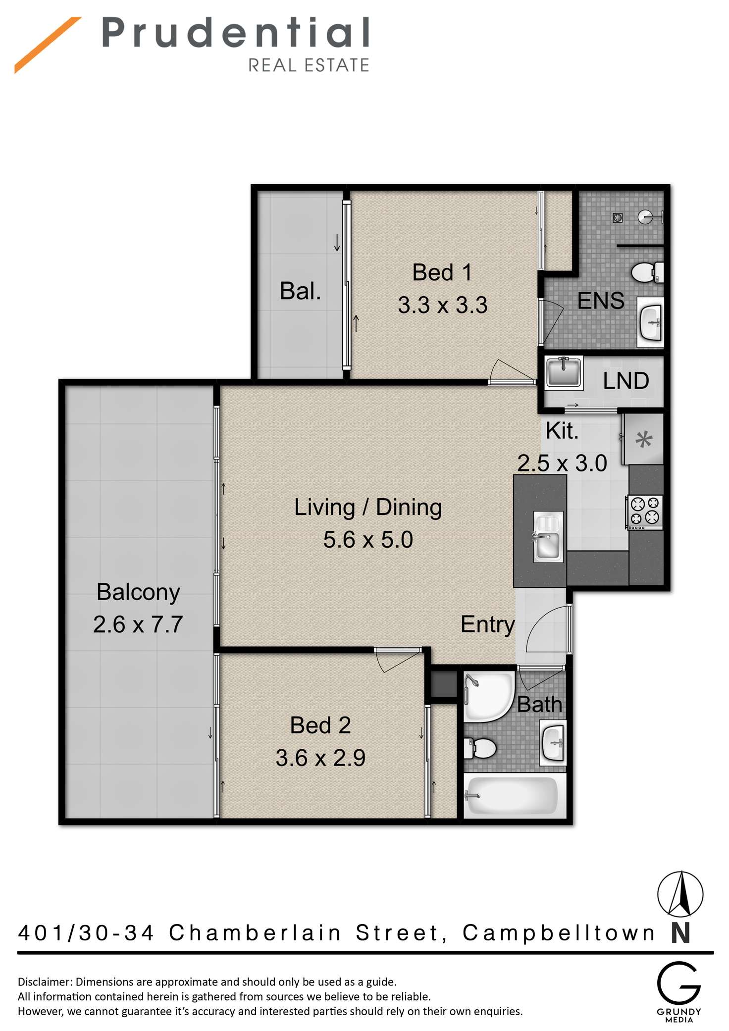 Floorplan of Homely unit listing, 401/30-34 Chamberlain Street, Campbelltown NSW 2560