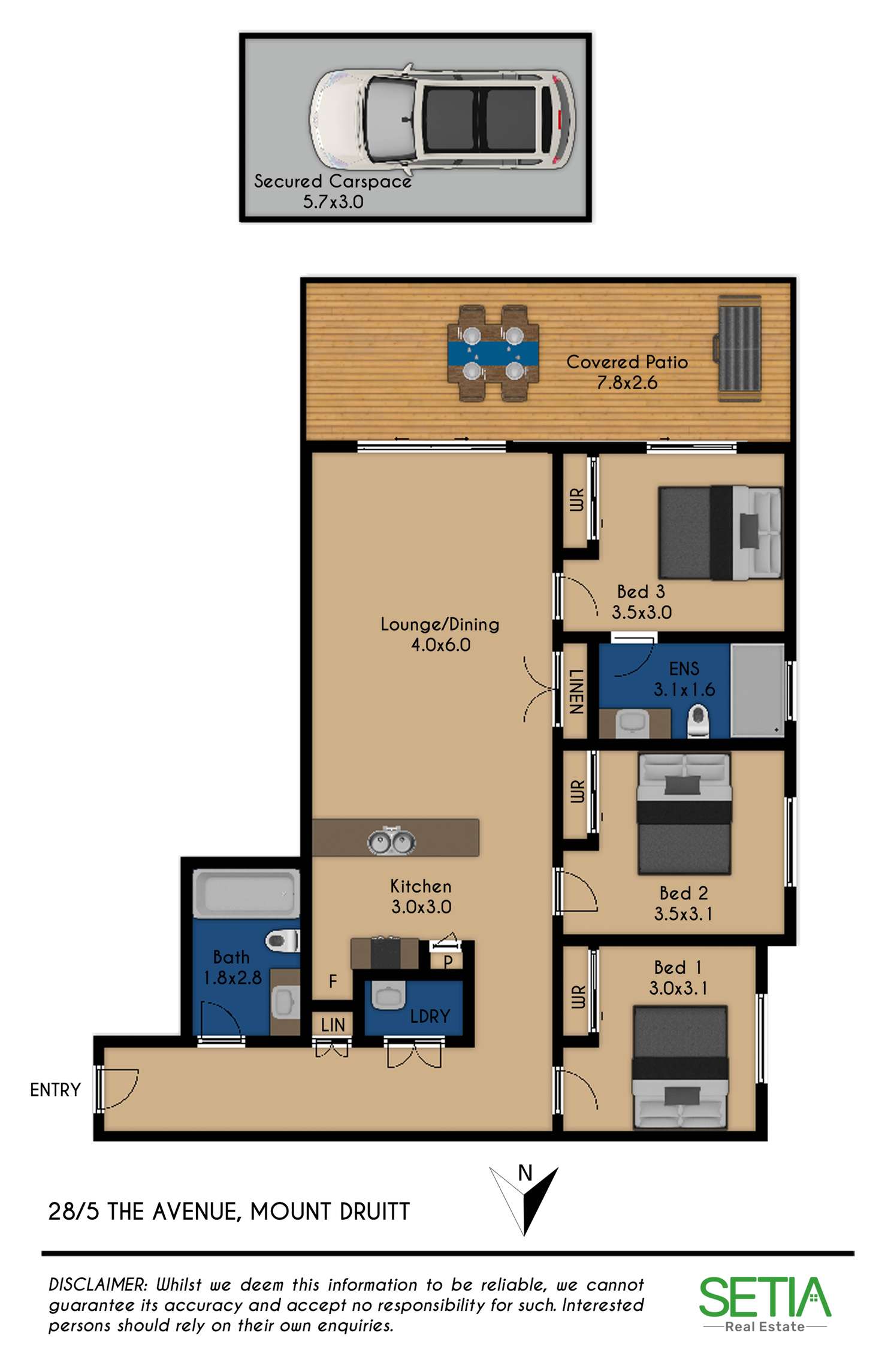 Floorplan of Homely unit listing, 28/5 The Avenue, Mount Druitt NSW 2770