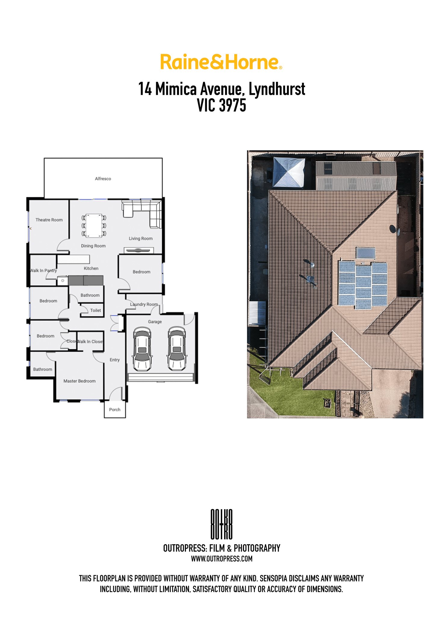 Floorplan of Homely house listing, 14 Mimica Avenue, Lyndhurst VIC 3975