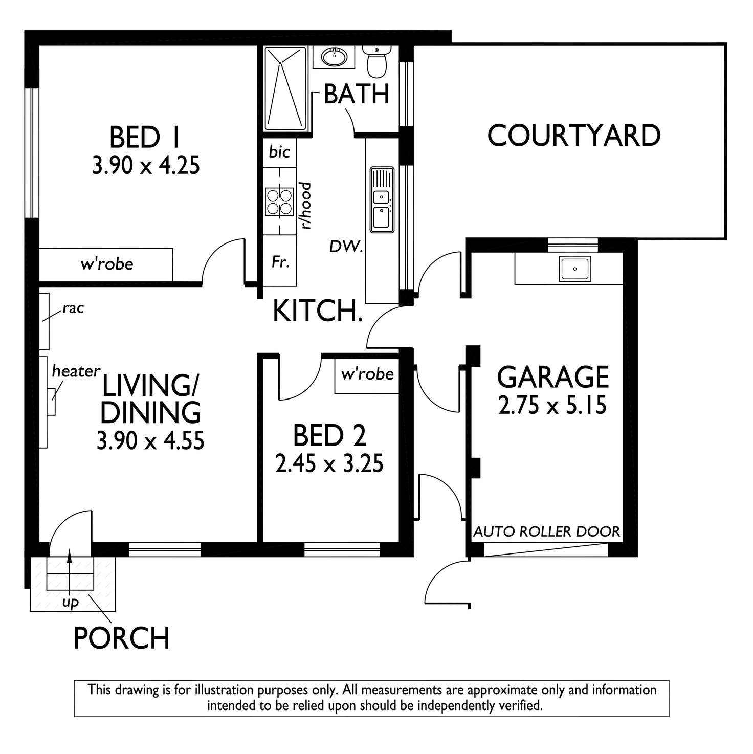 Floorplan of Homely unit listing, 1/60 Anzac Highway, Everard Park SA 5035