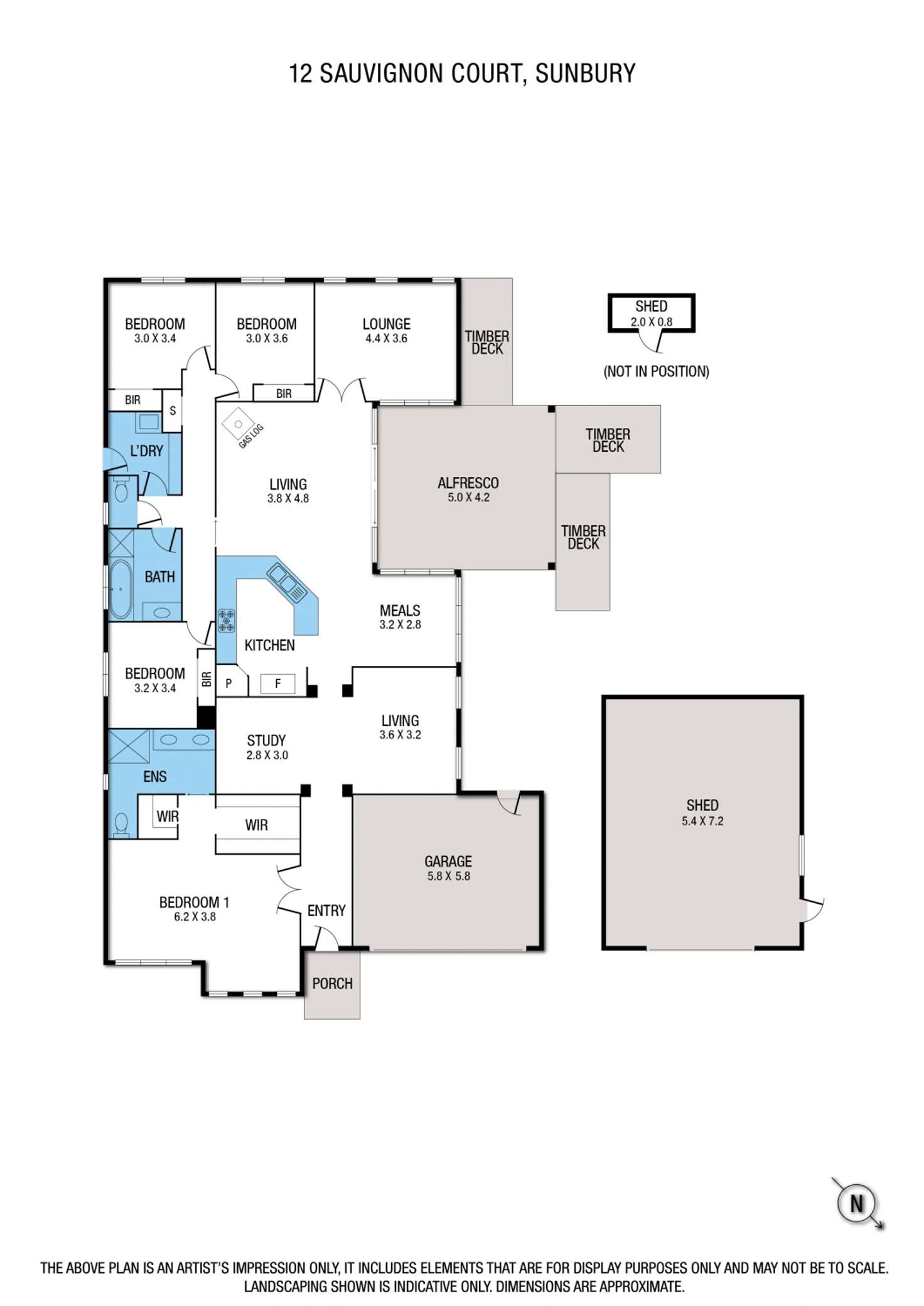 Floorplan of Homely house listing, 12 Sauvignon Court, Sunbury VIC 3429