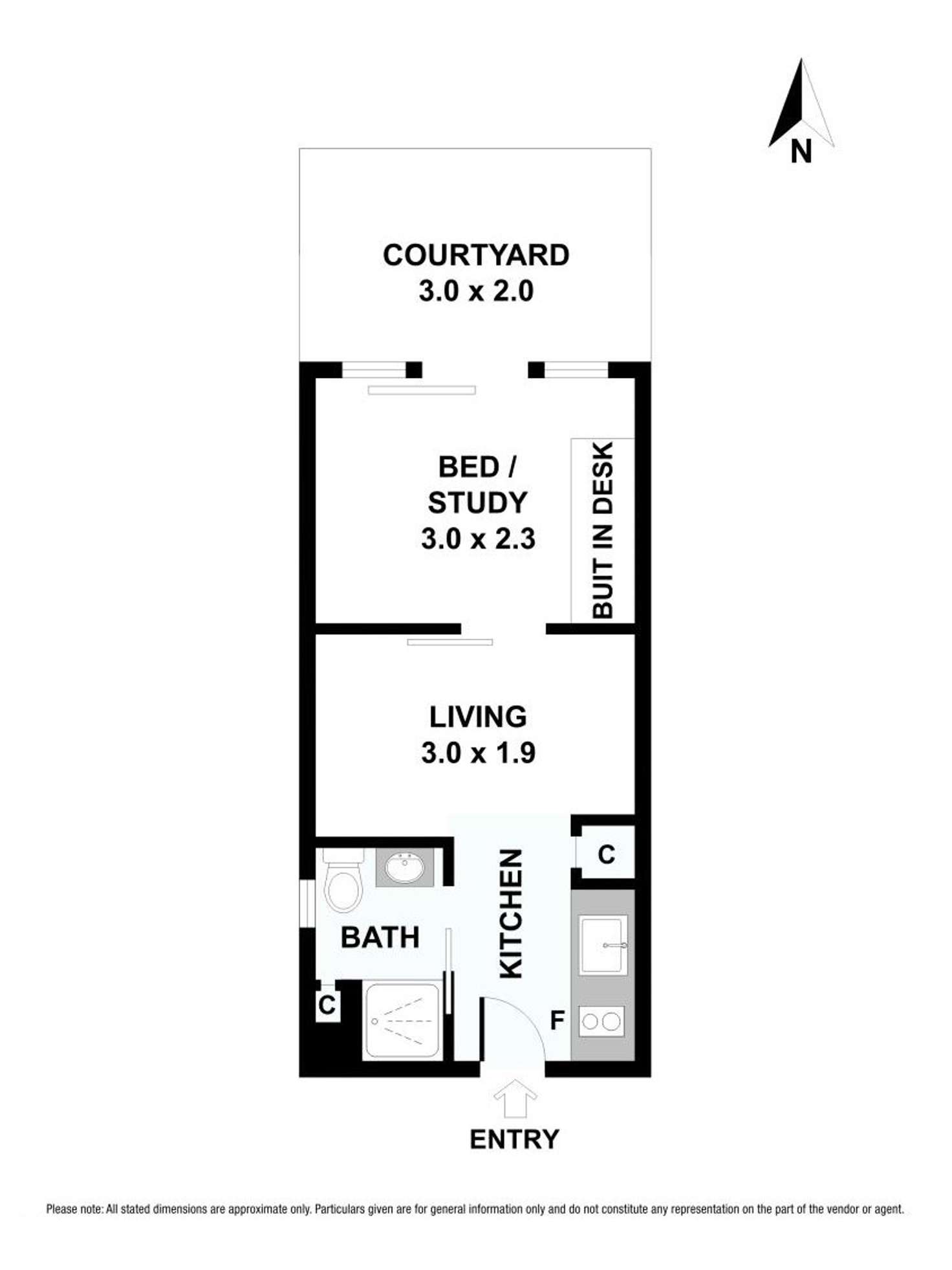 Floorplan of Homely apartment listing, 3/589 Glenferrie Road, Hawthorn VIC 3122