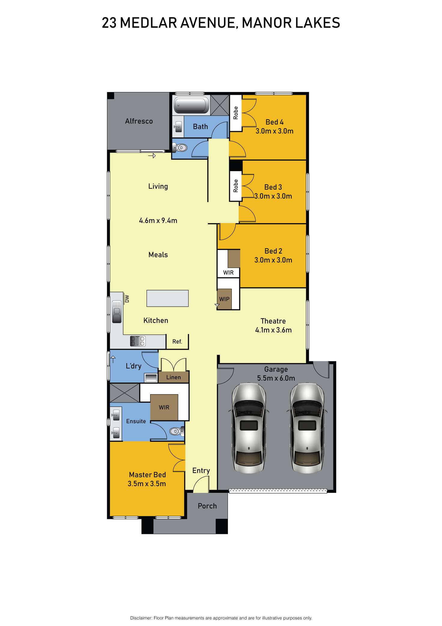 Floorplan of Homely house listing, 23 Medlar Avenue, Manor Lakes VIC 3024