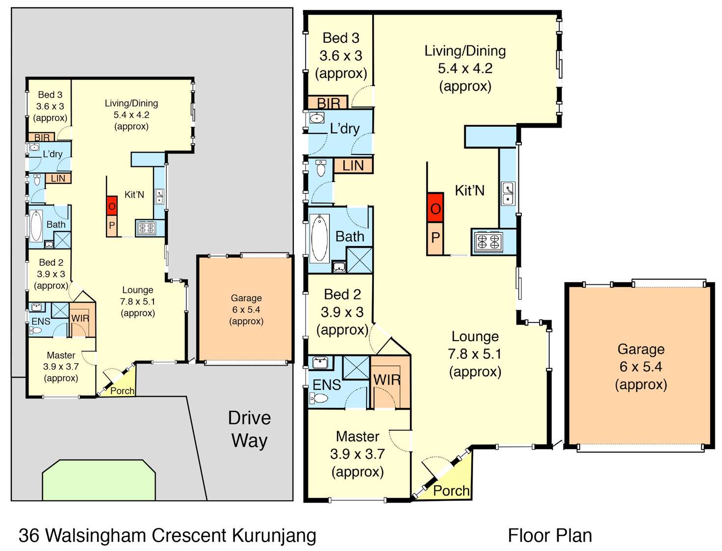 Floorplan of Homely house listing, 36 Walsingham Crescent, Kurunjang VIC 3337