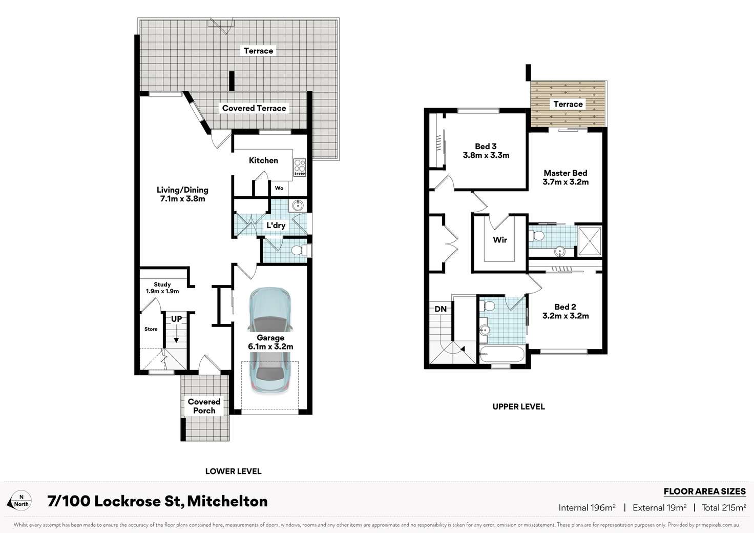 Floorplan of Homely townhouse listing, 7/100 Lockrose Street, Mitchelton QLD 4053