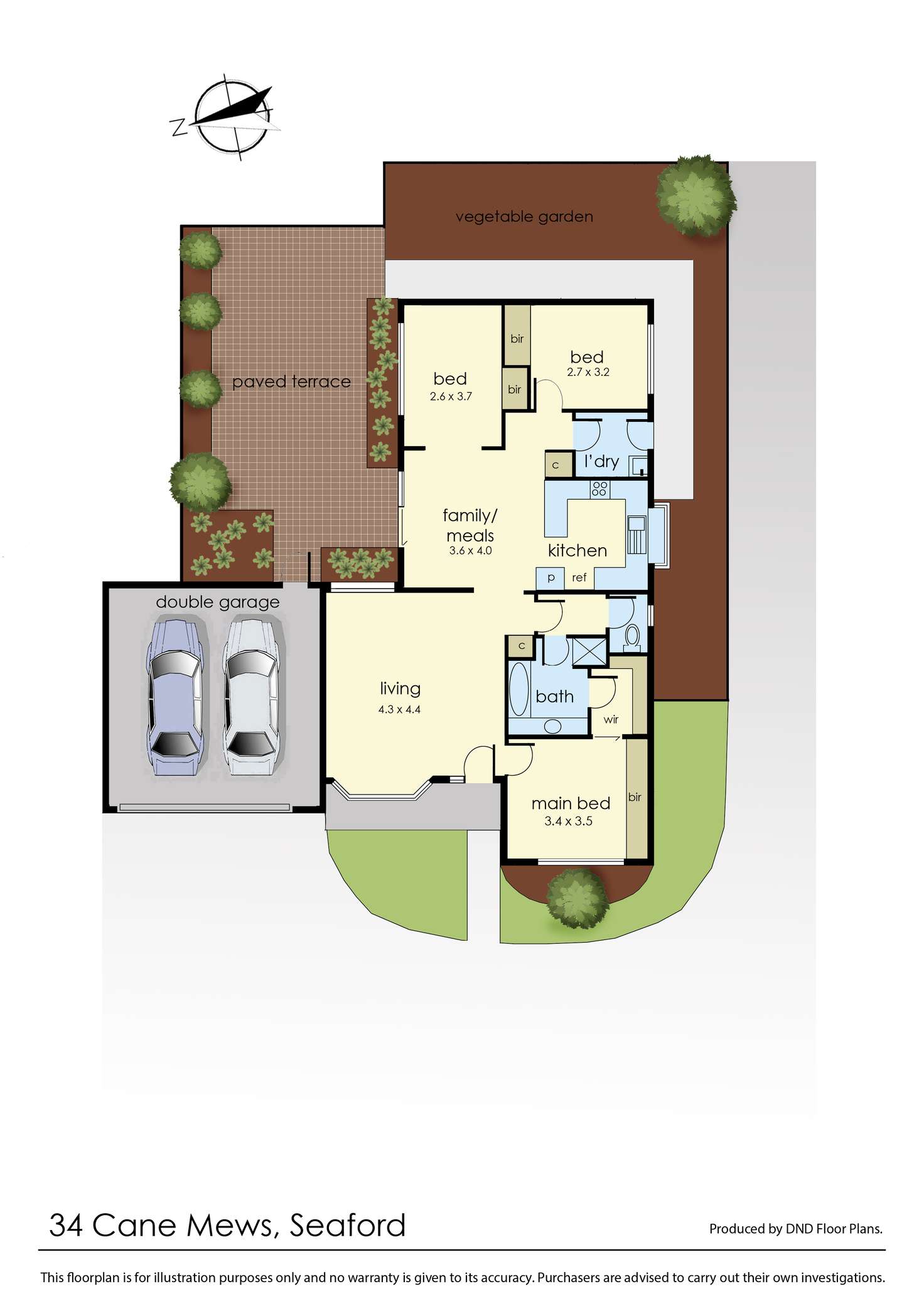 Floorplan of Homely unit listing, 34 Cane Mews, Seaford VIC 3198