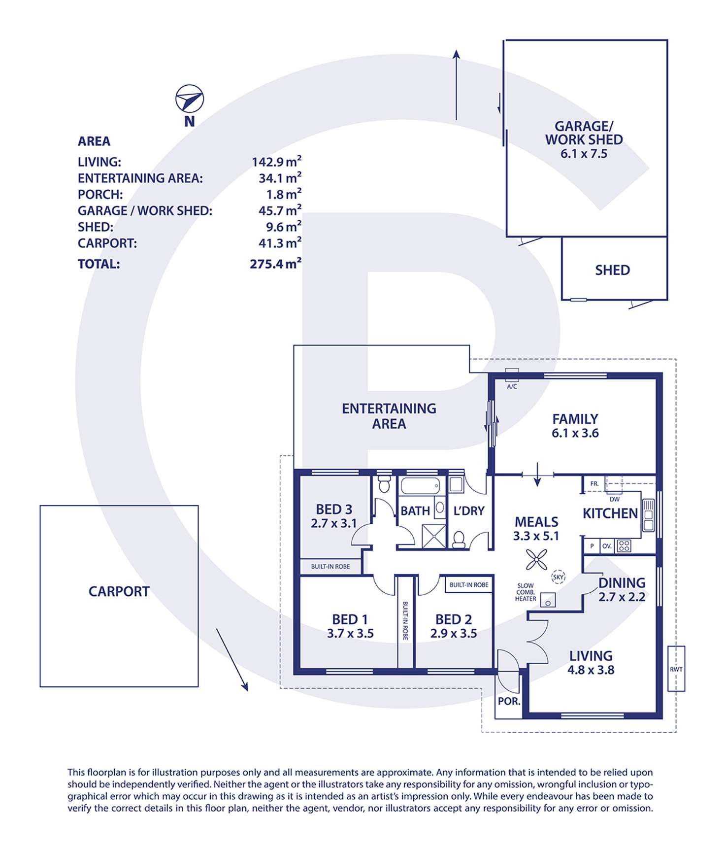 Floorplan of Homely house listing, 36 Clems Lane, Littlehampton SA 5250
