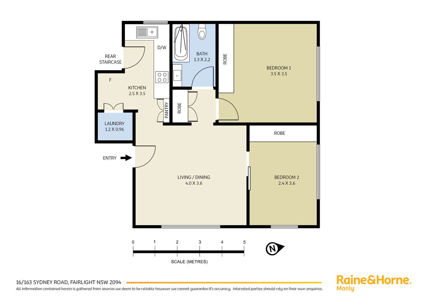 Floorplan of Homely apartment listing, 16/163 Sydney Road, Fairlight NSW 2094