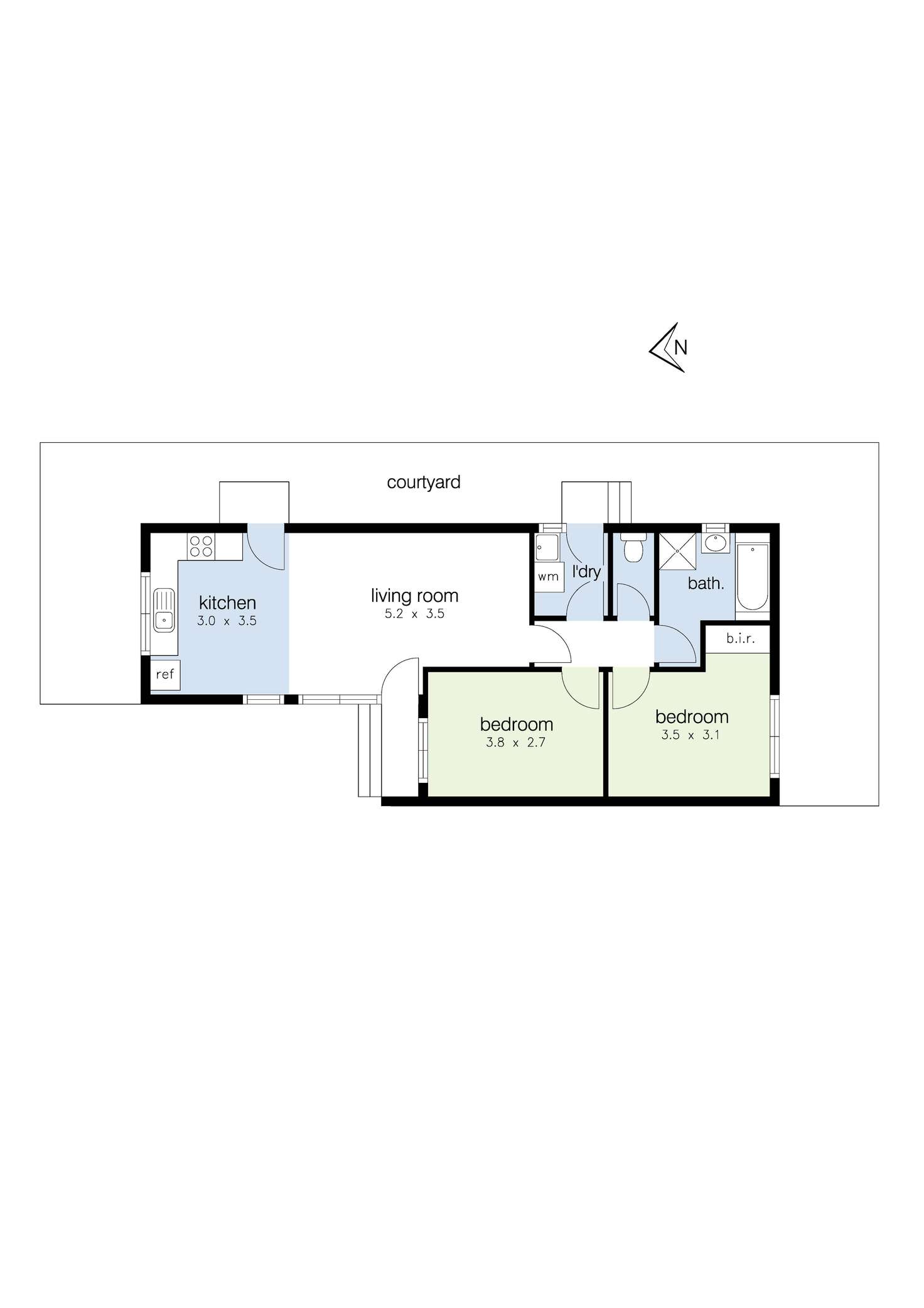 Floorplan of Homely villa listing, 4/19 Saltley Street, South Kingsville VIC 3015