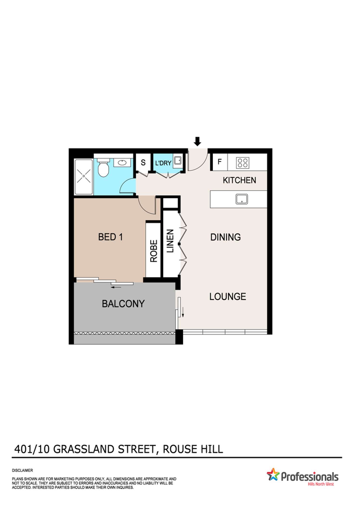 Floorplan of Homely apartment listing, Unit 401/10 Grassland Street, Rouse Hill NSW 2155