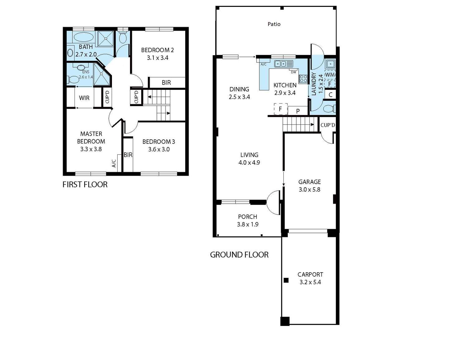 Floorplan of Homely townhouse listing, 3/1819 Wynnum Road, Tingalpa QLD 4173