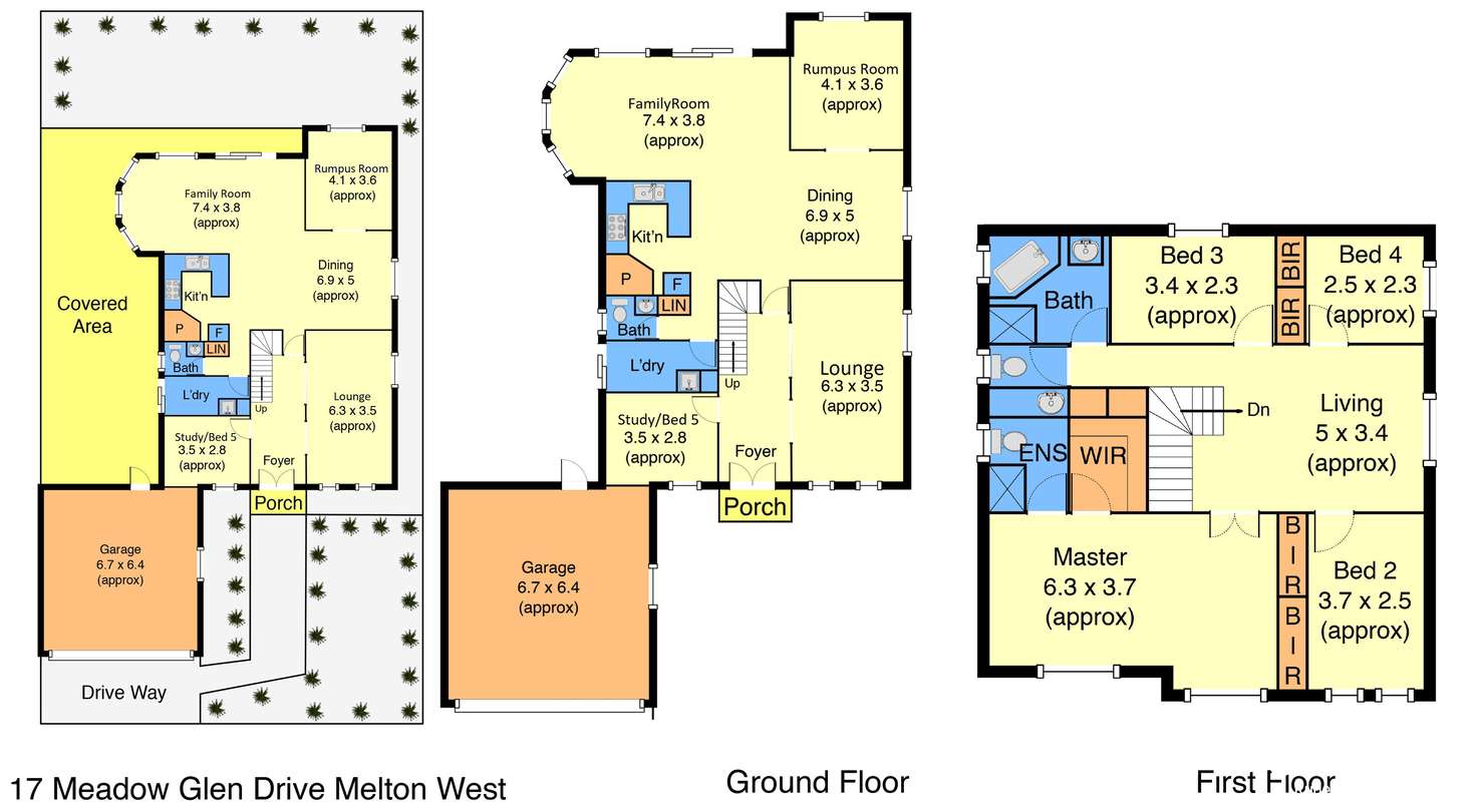 Floorplan of Homely house listing, 17 Meadow Glen Drive, Melton West VIC 3337