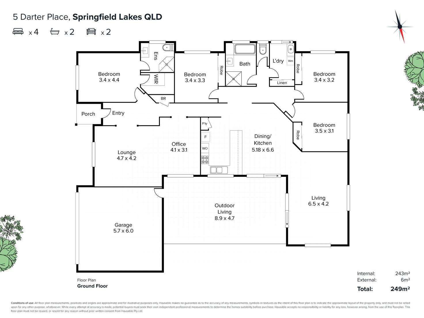 Floorplan of Homely house listing, 5 Darter Place, Springfield Lakes QLD 4300