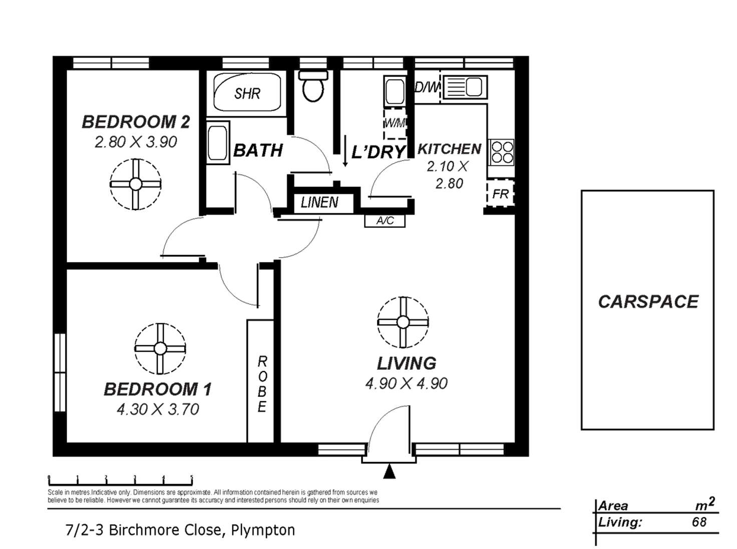 Floorplan of Homely unit listing, 7/2-3 Birchmore Close, Plympton SA 5038