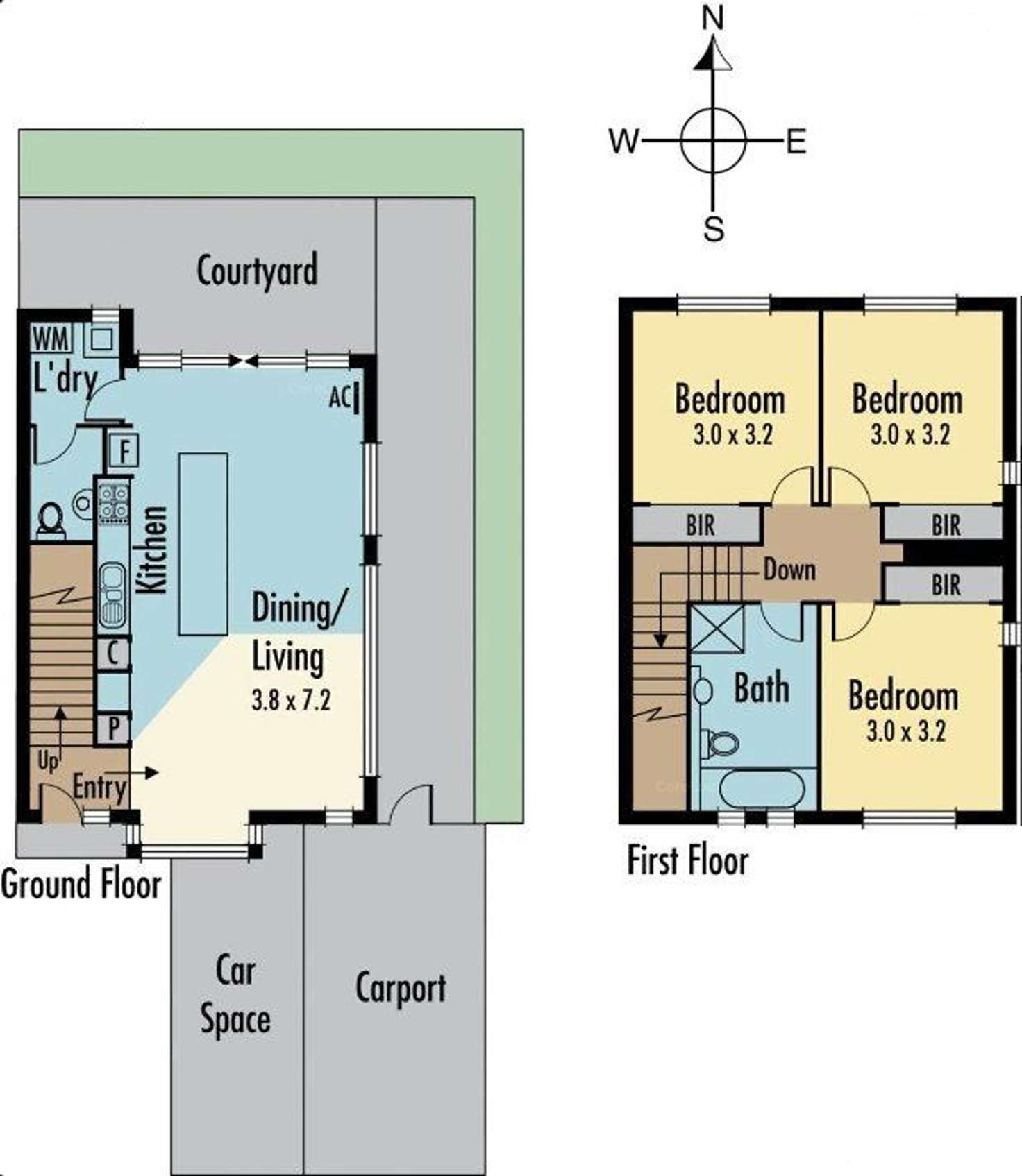 Floorplan of Homely townhouse listing, 10/9-13 Rose Street, Clayton VIC 3168