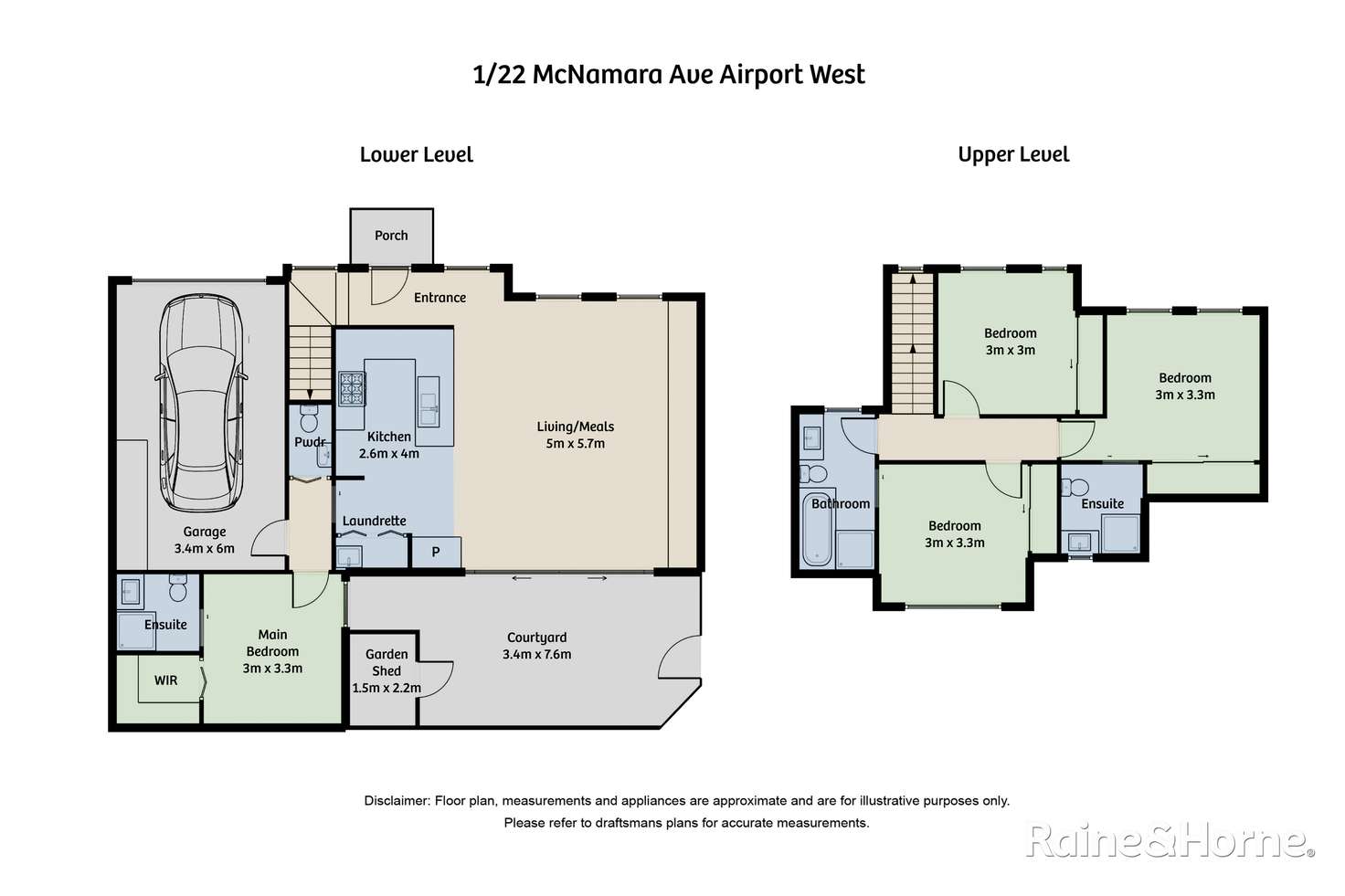 Floorplan of Homely townhouse listing, 1/22 McNamara Avenue, Airport West VIC 3042