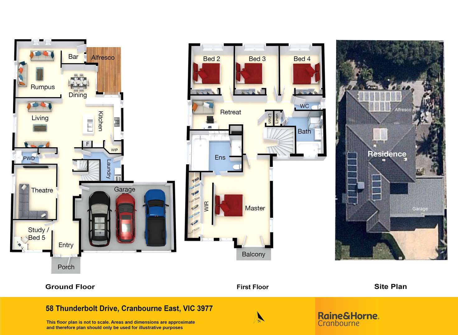 Floorplan of Homely house listing, 58 Thunderbolt Drive, Cranbourne East VIC 3977
