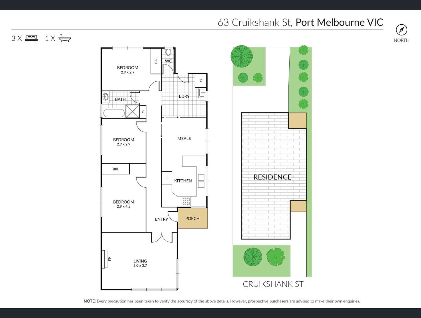Floorplan of Homely house listing, 63 Cruikshank St, Port Melbourne VIC 3207