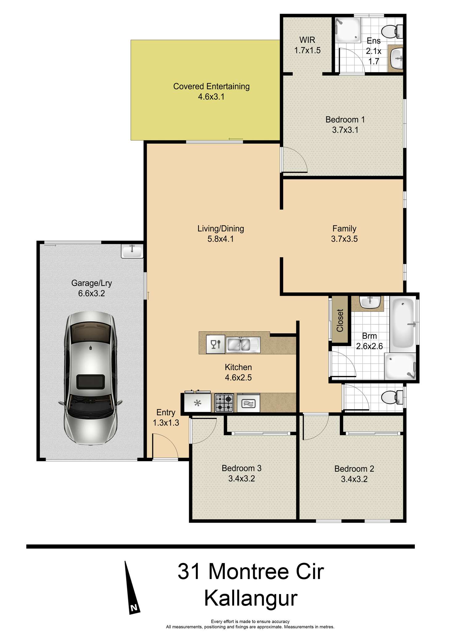 Floorplan of Homely house listing, 31 Montree Crct, Kallangur QLD 4503