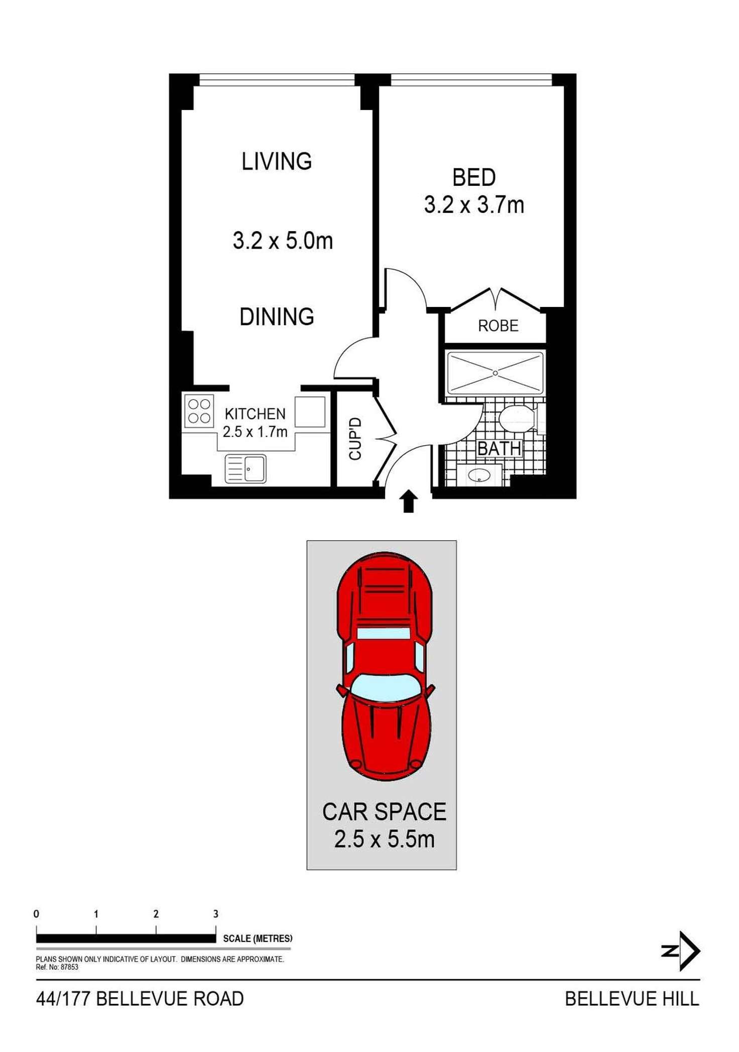 Floorplan of Homely apartment listing, 44/177 Bellevue Road, Bellevue Hill NSW 2023