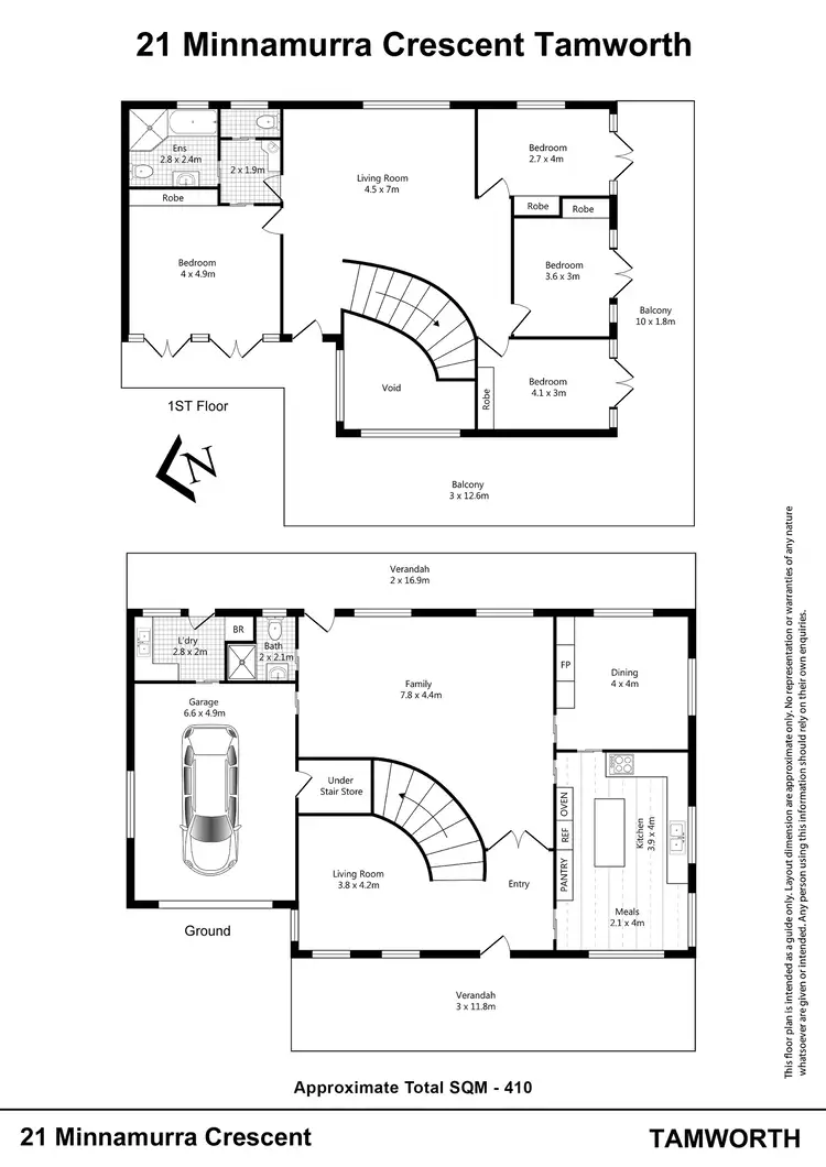 Floorplan of Homely house listing, 21 Minnamurra Crescent, Hillvue NSW 2340