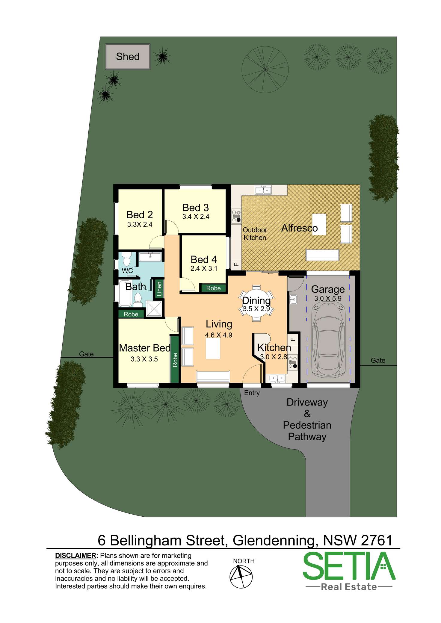 Floorplan of Homely house listing, 6 Bellingham Avenue, Glendenning NSW 2761