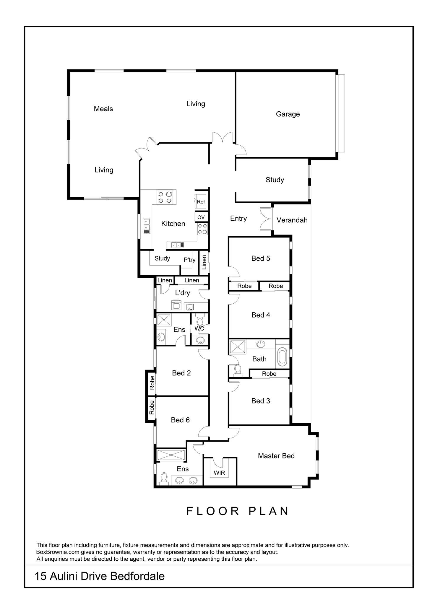 Floorplan of Homely house listing, 15 Aulini Drive, Bedfordale WA 6112