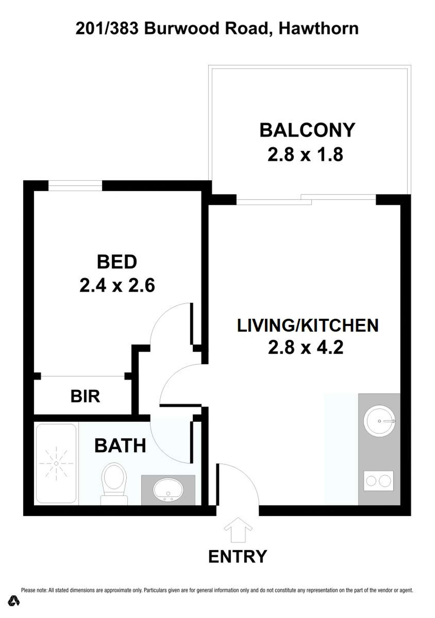 Floorplan of Homely apartment listing, 201/383 Burwood Road, Hawthorn VIC 3122