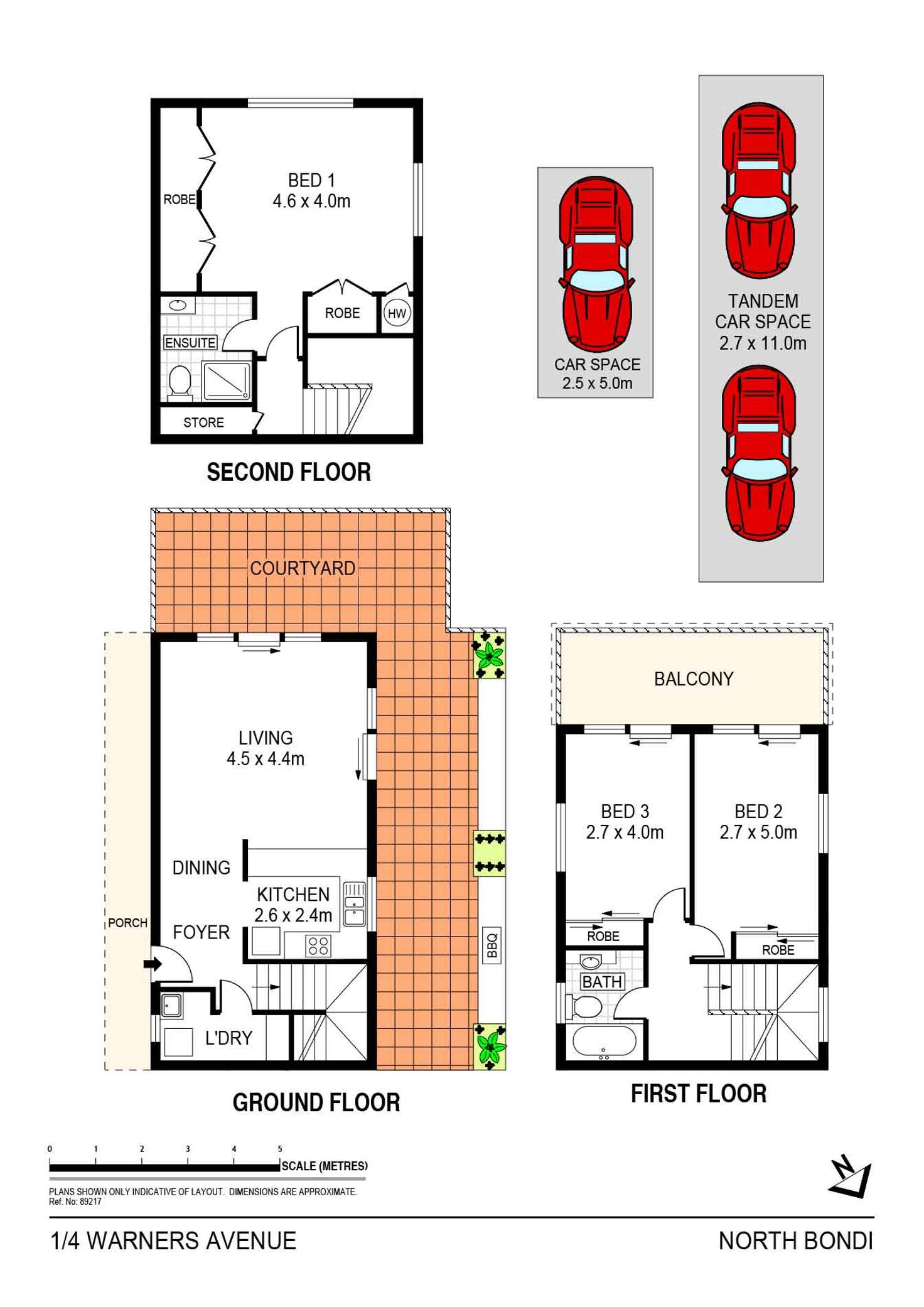 Floorplan of Homely townhouse listing, 1/4 Warners Avenue, North Bondi NSW 2026