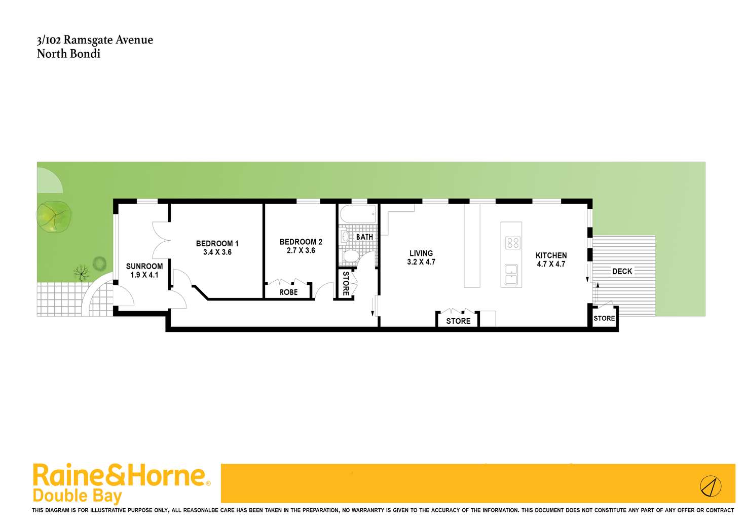 Floorplan of Homely apartment listing, 3/102 Ramsgate Avenue, Bondi Beach NSW 2026