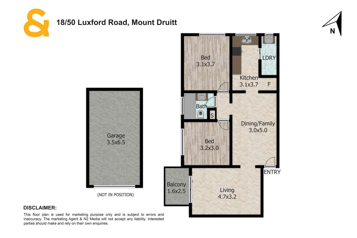 Floorplan of Homely apartment listing, 18/50 Luxford Road, Mount Druitt NSW 2770