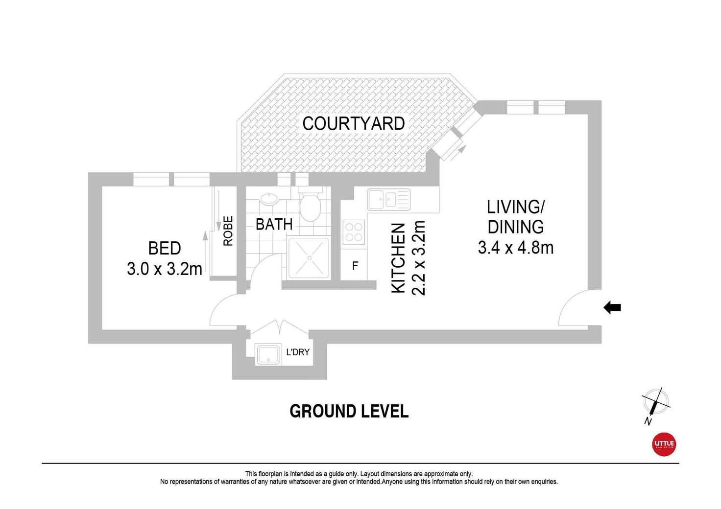 Floorplan of Homely apartment listing, 2/1 Waverley Crescent, Bondi Junction NSW 2022