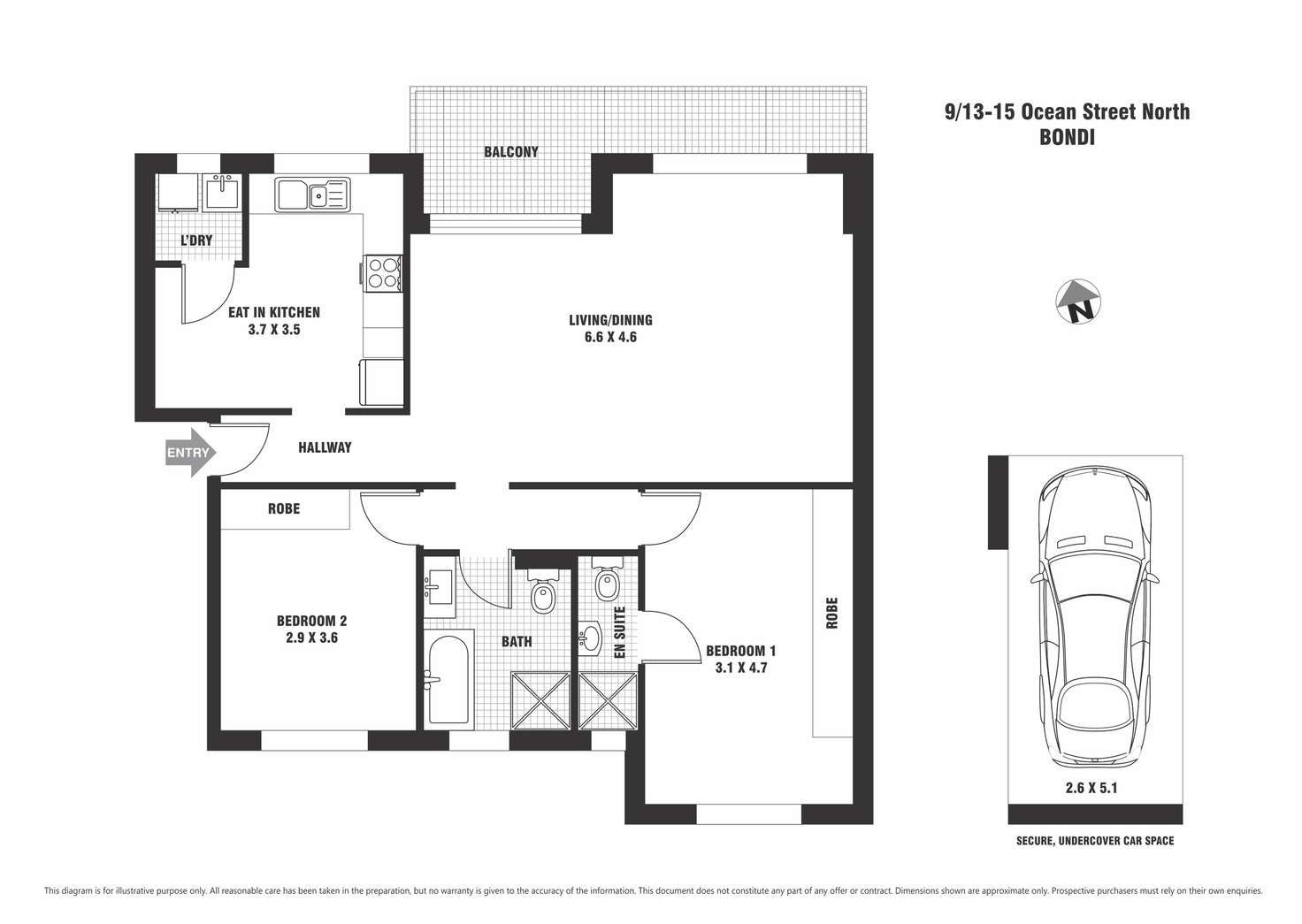 Floorplan of Homely apartment listing, 9/13-15 Ocean Street North, Bondi NSW 2026
