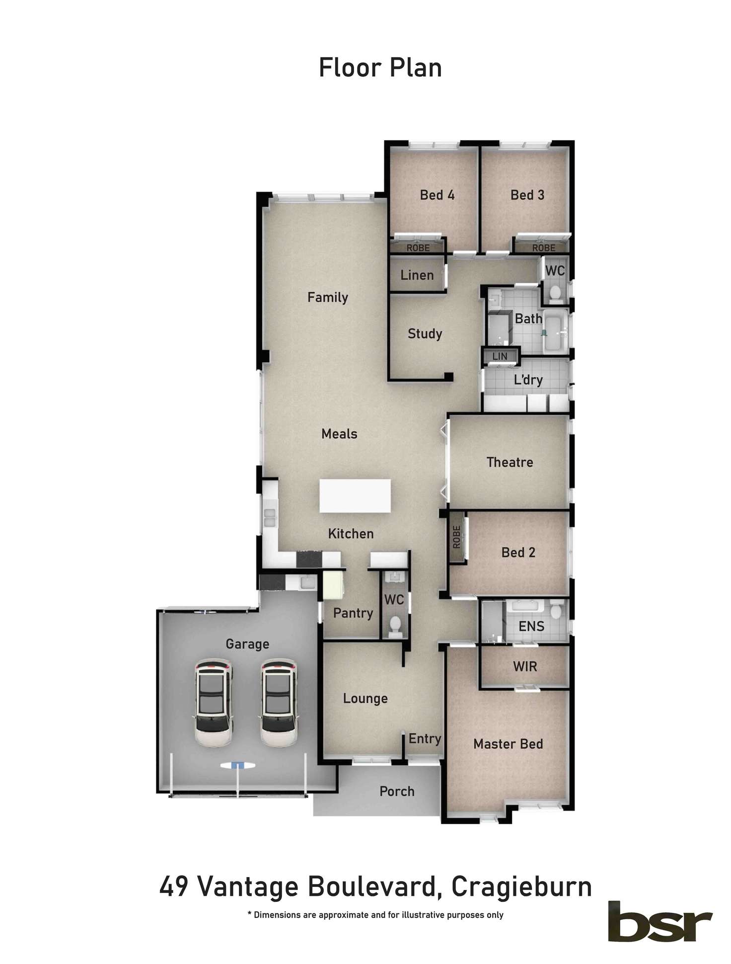 Floorplan of Homely house listing, 49 Vantage Boulevard, Craigieburn VIC 3064