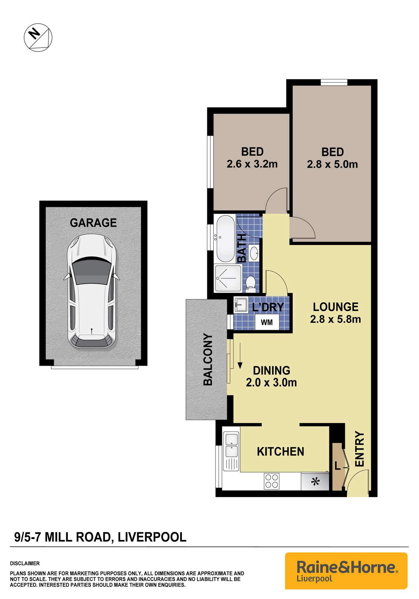 Floorplan of Homely unit listing, 9/5-7 Mill Road, Liverpool NSW 2170