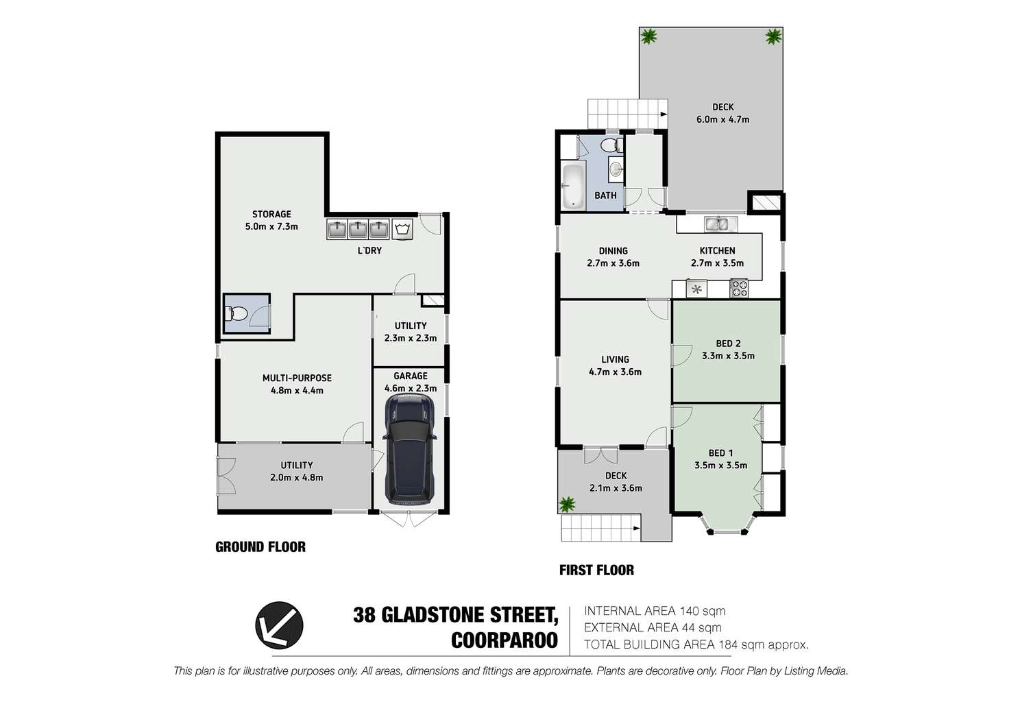 Floorplan of Homely house listing, 38 Gladstone Street, Coorparoo QLD 4151