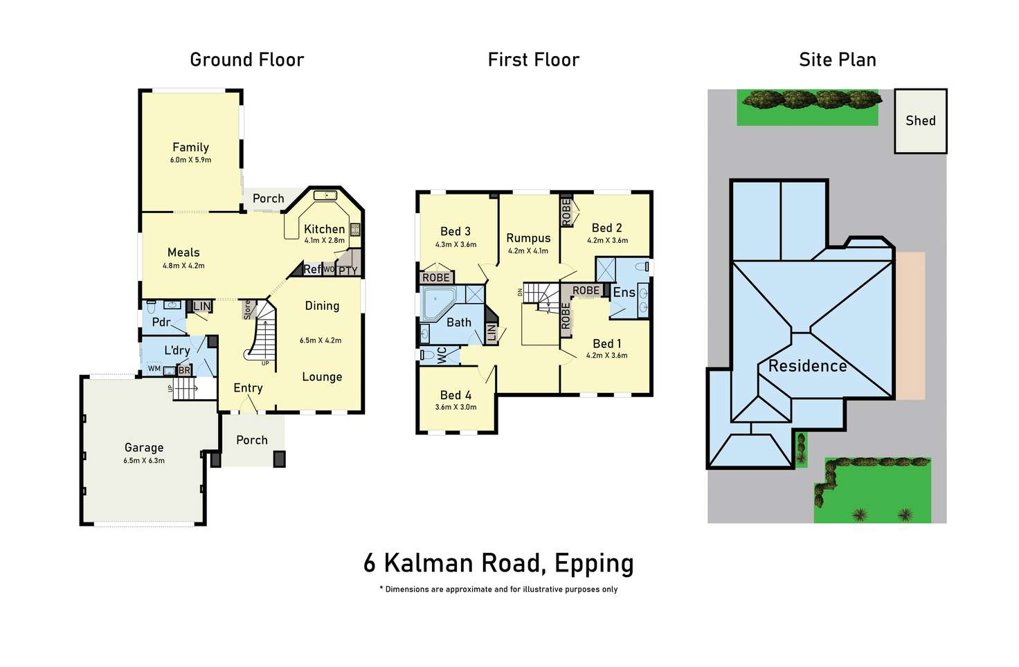 Floorplan of Homely house listing, 6 Kalman Road, Epping VIC 3076