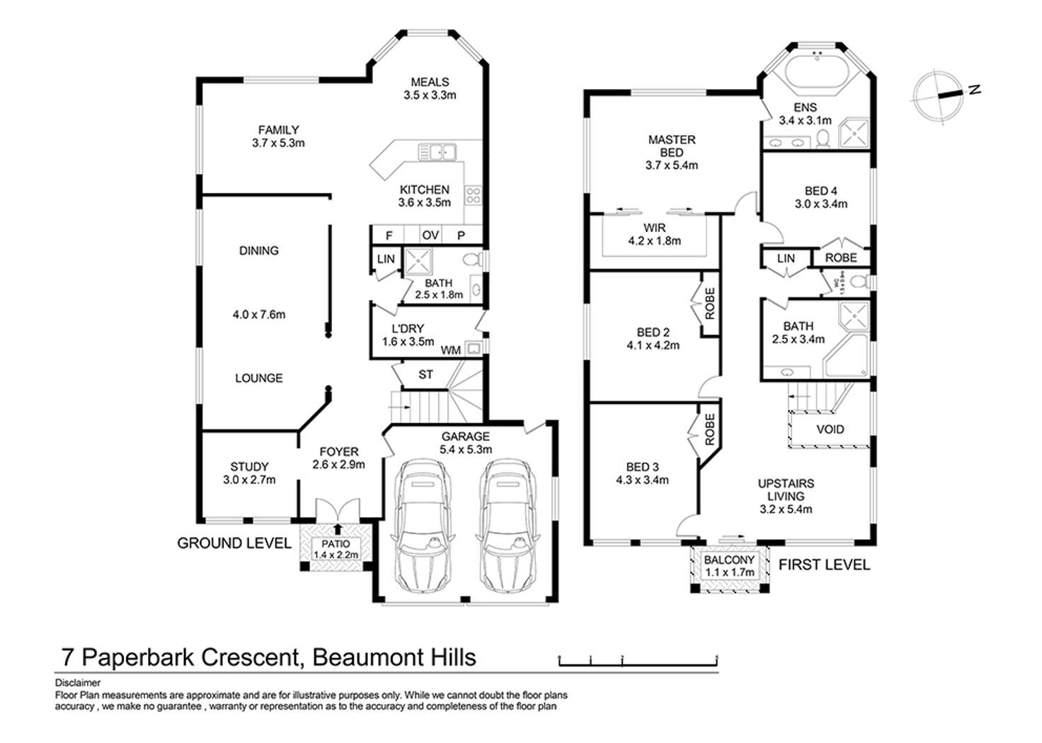 Floorplan of Homely house listing, 7 Paperbark Crescent, Beaumont Hills NSW 2155