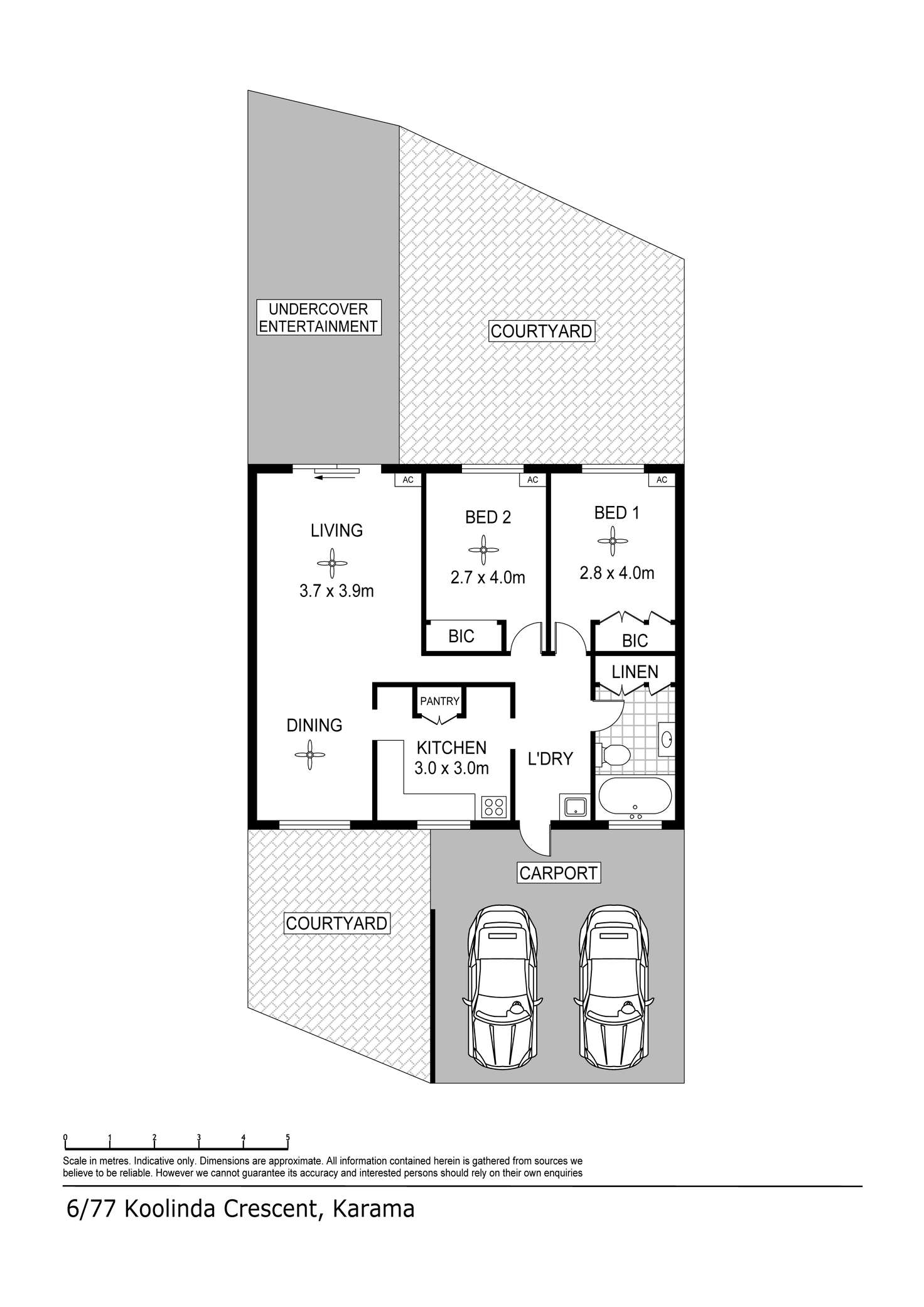 Floorplan of Homely unit listing, 6/77 Koolinda Crescent, Karama NT 812