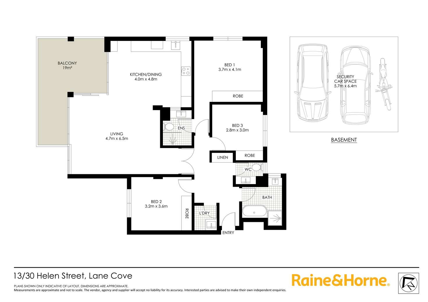 Floorplan of Homely apartment listing, 13/30 Helen Street, Lane Cove NSW 2066