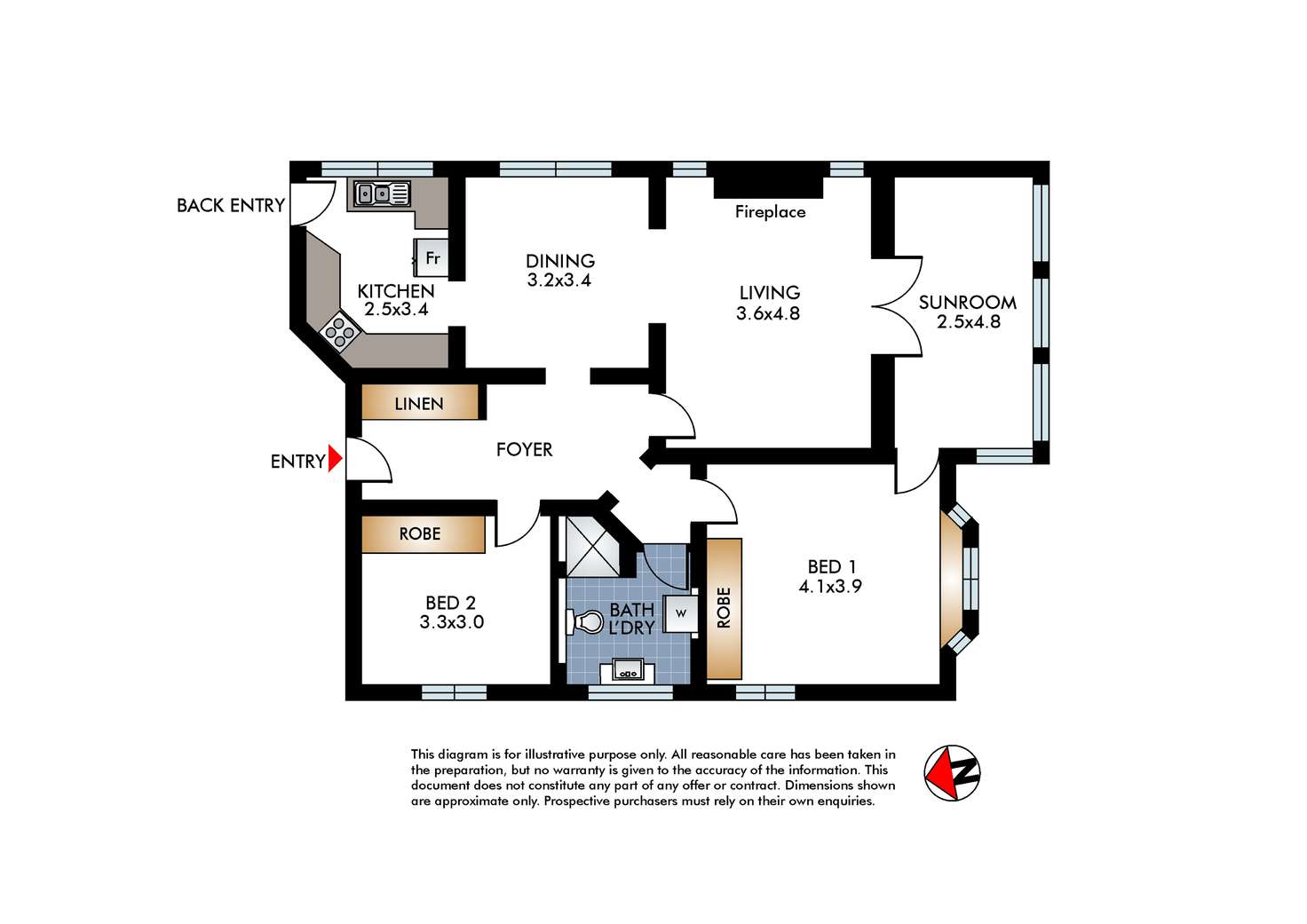 Floorplan of Homely apartment listing, 1/334B Bondi Road, Bondi NSW 2026