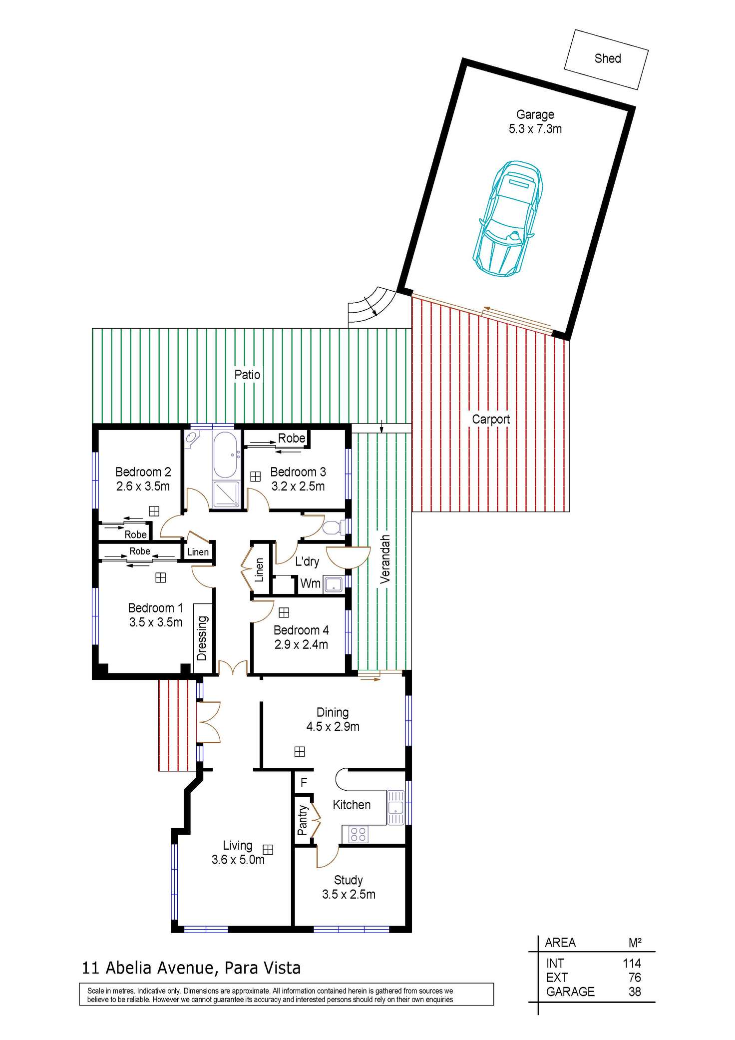 Floorplan of Homely house listing, 11 Abelia Avenue, Para Vista SA 5093