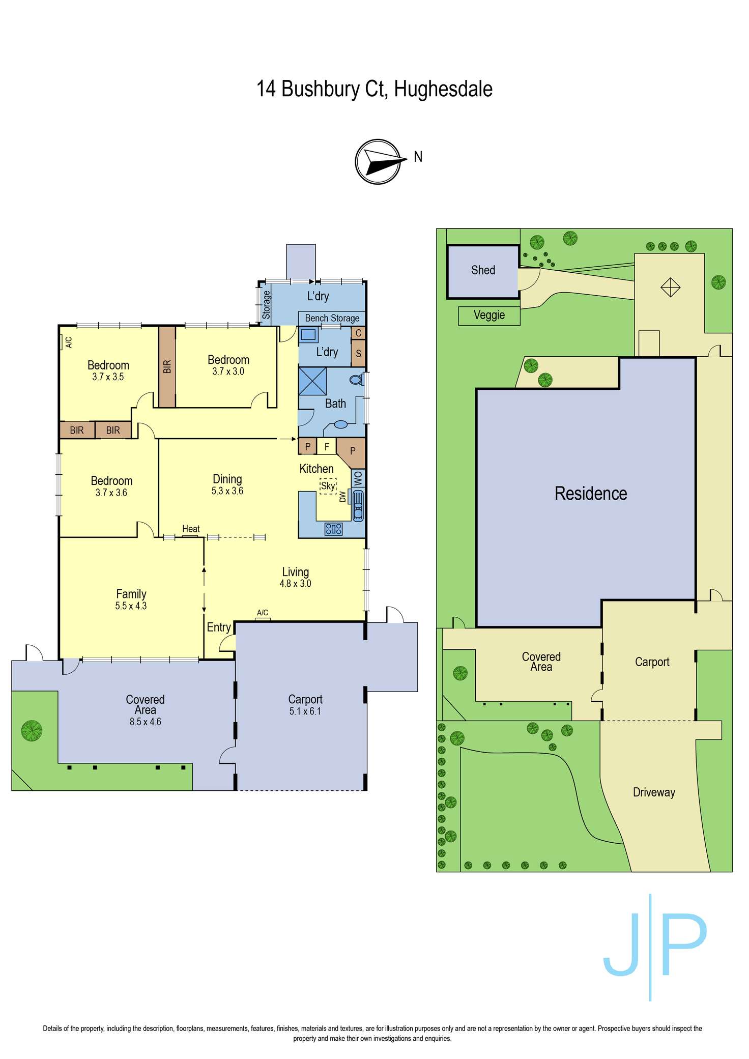 Floorplan of Homely house listing, 14 Bushbury Court, Hughesdale VIC 3166